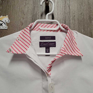 LS Show Shirt, attached Snap Collar *xc, mnr wrinkles & threads