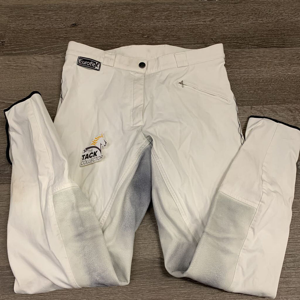 Full Seat Breeches, stitch detail *gc, v.stains, mnr threads, seam puckers, mnr dingy