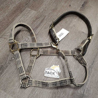 Hvy Thick Nylon Breakaway Halter, snap, leather crown *vgc, clean, stains, mnr dirt/residue