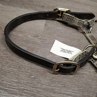 Hvy Thick Nylon Breakaway Halter, snap, leather crown *vgc, clean, stains, mnr dirt/residue