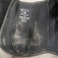 Pr Closed Neoprene Boots, velcro *vgc/xc, clean, mnr hair, dirt?/stain & residue/film
