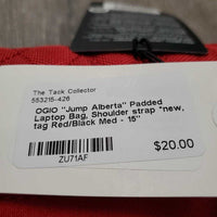 "Jump Alberta" Padded Laptop Bag, Shoulder strap *new, tag
