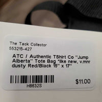 "Jump Alberta" Tote Bag *like new, v.mnr dusty
