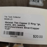 Thin Copper D Ring *gc, stains, dirt, residue, scratches/chews
