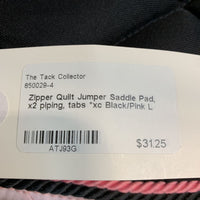 Zipper Quilt Jumper Saddle Pad, x2 piping, tabs *xc