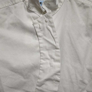 JUNIORS SS Show Shirt, 1 button collar *gc, older, seam puckers, crinkles, dingy?, v. mnr hair