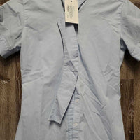 SS Show Shirt, 1 button collar *older, threads, crinkles, seam puckers, mnr stains, rubs, pills, pits