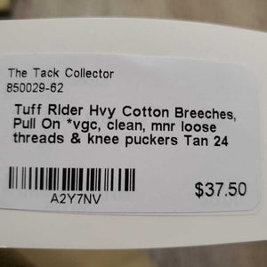 Hvy Cotton Breeches, Pull On *vgc, clean, mnr loose threads & knee puckers