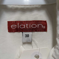 LS Show Shirt, 2 Button Collars *older, dingy, seam puckers, crinkles
