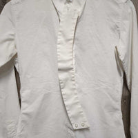LS Show Shirt, 2 Button Collars *older, dingy, seam puckers, crinkles
