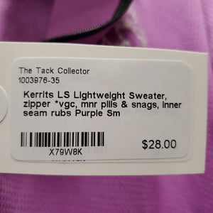 LS Lightweight Sweater, zipper *vgc, mnr pills & snags, inner seam rubs
