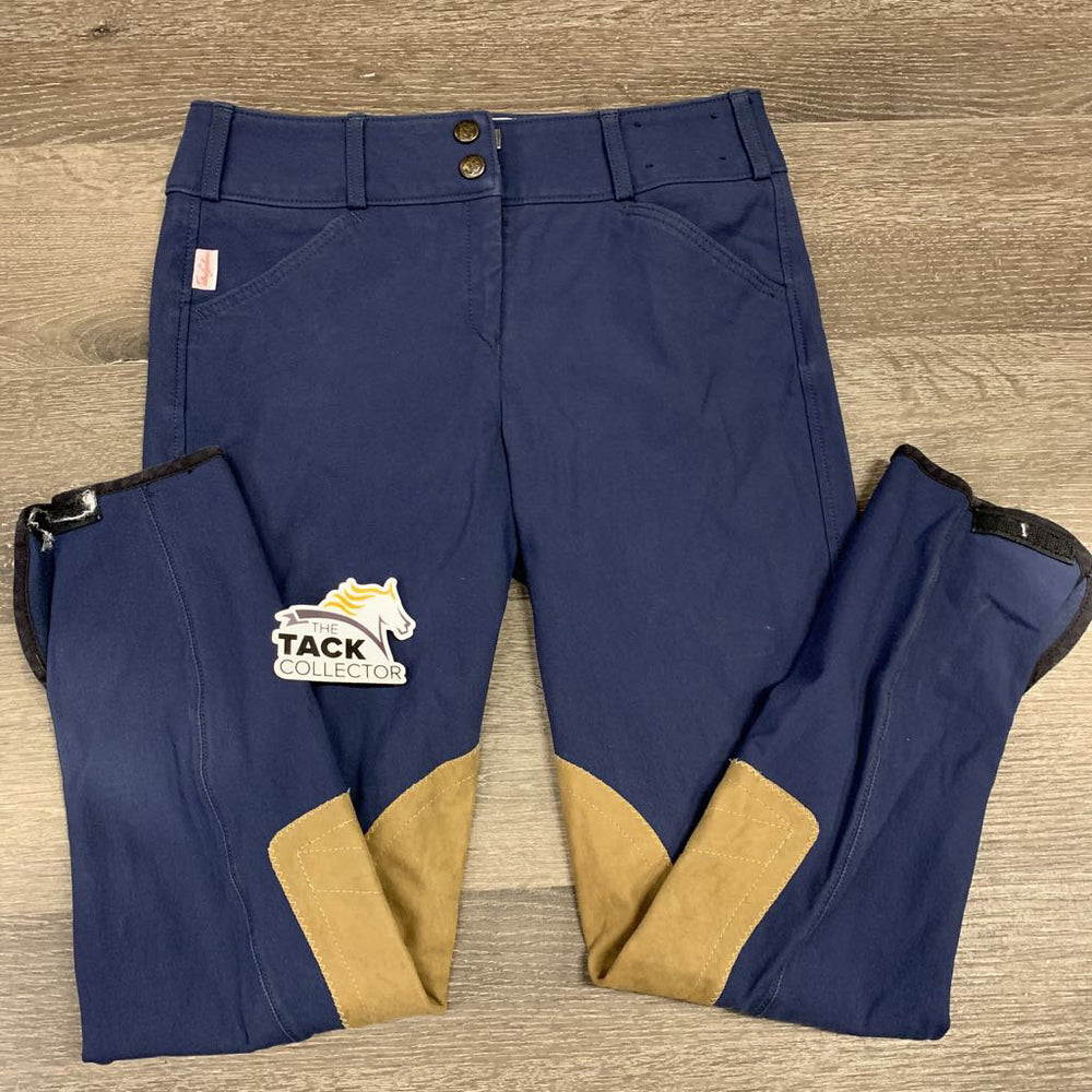 Euroseat Breeches *vgc, faded, seam puckers, mnr dirt?/stains, older?, pulled seat seams