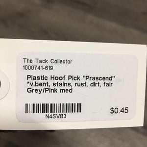 Plastic Hoof Pick "Prascend" *v.bent, stains, rust, dirt, fair