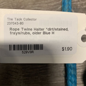 Rope Twine Halter *dirt/stained, frays/rubs, older