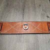 4.25" Wide Thick Leather Back Cinch, Roller Buckles, Leather Keepers *vgc, scuffs, stains, rubs, scratches, mnr dirt