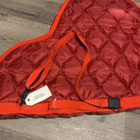Padded Quilt Saddle Storage Carry Bag, Shoulder Strap *vgc, mnr stains, dirt inside & undone stitching