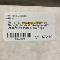 Set of 2: "McGee's Bridge" by Georgia Jarvis & "Roblyns Mill" Decorative Plates, box *vgc
