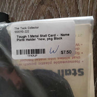 Metal Stall Card - Name Plate Holder *new, pkg