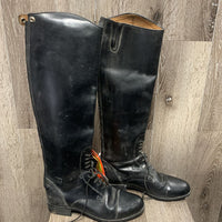Pr Field Boots, zips *tags, dirty, film, missing tab, older, curled edges, stiff zippers, vgc
