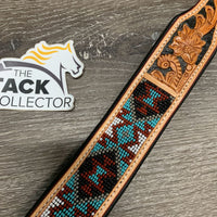 Beaded Padded Leather Dog Collar *new