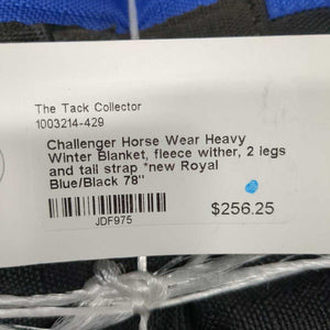 Heavy Winter Blanket, fleece wither, 2 legs and tail strap *new