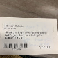 LightWool Blend Sheet, tail *vgc, older, mnr hair, pills
