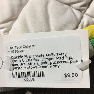 Quilt Terry Cloth Underside Jumper Pad *gc, mnr dirt, stains, hair, puckered, pills
