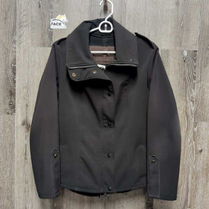 Fleece Lined Soft Shell Jacket, zipper, snaps *vgc, older, wpf, seam puckers