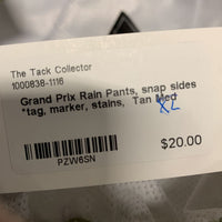 Rain Pants, snap sides *tag, marker, stains
