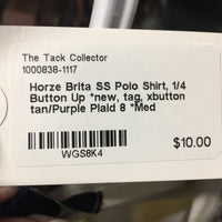 SS Polo Shirt, 1/4 Button Up *new, tag, xbutton