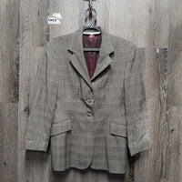 Show Jacket *fair, older, v.stained lining, v.crinkled/washed?, shortened sleeves
