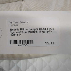 Pillow Jumper Saddle Pad *gc, clean, v. stained, dingy, pills