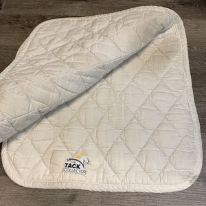 Thick Quilt Dressage Pad, x1 piping *gc, clean, stained, dingy, mnr pills, rubbed piping, cut tabs