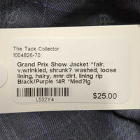Show Jacket *fair, v.wrinkled, shrunk? washed, loose lining, hairy, mnr dirt, lining rip
