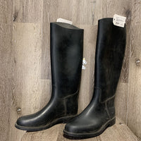 Tall Pull On Rubber Riding Boots *vgc, clean, scratches, rubs
