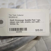 Quilt Dressage Saddle Pad *vgc, clean, mnr hair, stains, cut tabs
