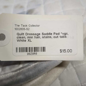 Quilt Dressage Saddle Pad *vgc, clean, mnr hair, stains, cut tabs