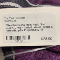 Rain Neck *fair, clean, 0 wpf, faded, stains, rubbed, threads, pills
