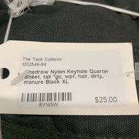 Nylon Keyhole Quarter Sheet, tail *gc, wpf, hair, dirty, manure