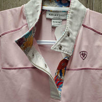 JUNIORS SS Show Shirt, attached snap collar, 1/4 snap up *vgc, v. mnr stain & snags

