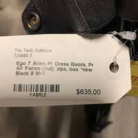 Pr Dress Boots, Pr Air Forms (full), zips, box *new