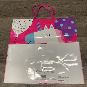 Glitter Unicorn Gift Bag *vgc, mnr marks