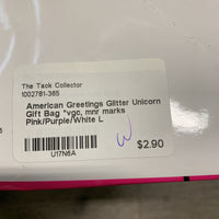 Glitter Unicorn Gift Bag *vgc, mnr marks
