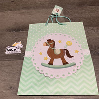 Glitter Rocking Horse Gift Bag *gc, marks, rubs
