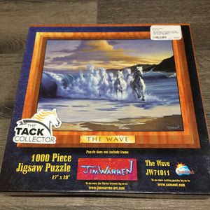 "The Wave" by Jim Warren 1000pc Jigsaw Puzzle Box *gc, taped, complete?
