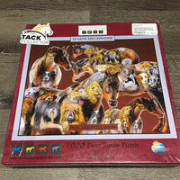 Trail of Painted Ponies: Dog and Pony Show:1000pc Jigsaw Puzzle Box *gc, taped, complete??