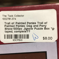 Trail of Painted Ponies: Dog and Pony Show:1000pc Jigsaw Puzzle Box *gc, taped, complete??
