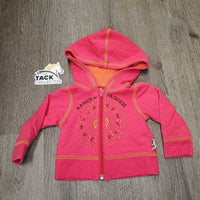 BABY Sweatshirt Jacket, zipper, "Ranch Princess" *vgc, mnr threads