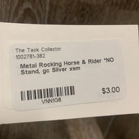 Metal Rocking Horse & Rider *NO Stand, gc
