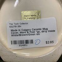 Ceramic Mug Cover, Mare & Foal *gc, dirty inside
